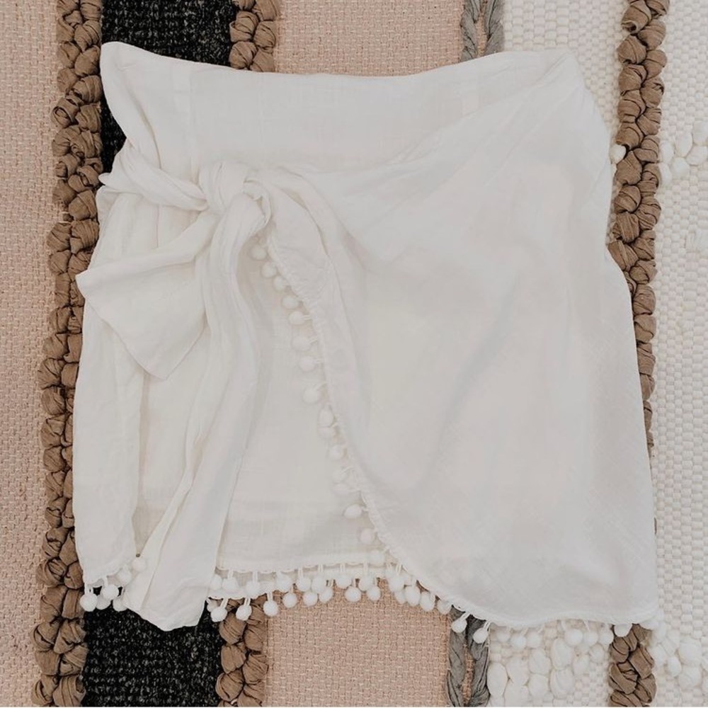 Emory Park White Wrap Skirt